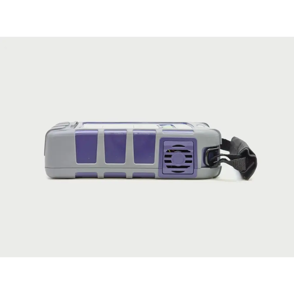 Viavi NSC-100 Network Service Companion right side view showing ventilation grille, hand strap attachment and bumpers