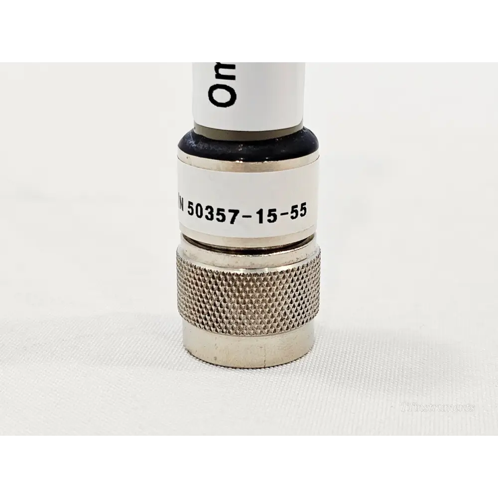 Viavi G700050357 Omni Antenna 2300-2700 MHz close-up of knurled Type N connector and S/N label 50357-15-55