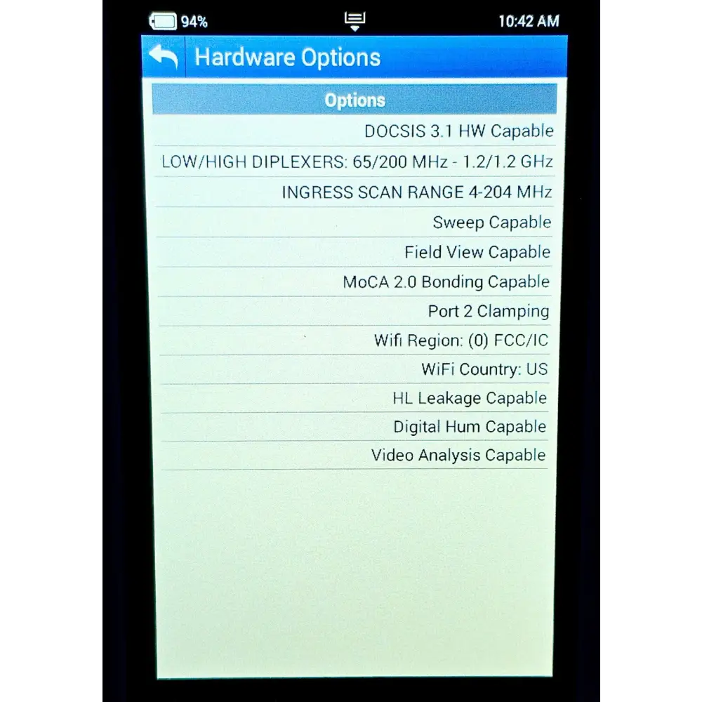 Viavi ONX-630 DSAM Meter DOCSIS 3.1 Forward Reverse Sweep 65/200 MHz 1.2/1.2 GHz