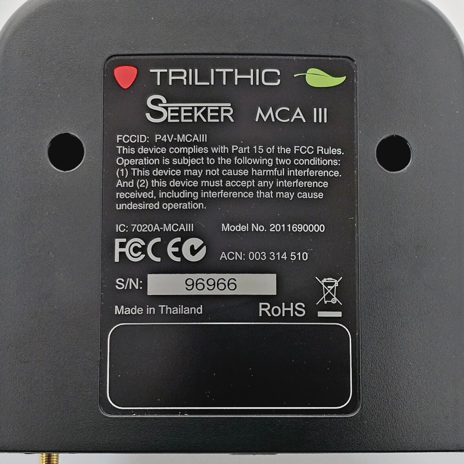 Viavi Seeker D Digital Leakage Detector Trilithic TRI-LKG-SKR-D-W-MOUNT
