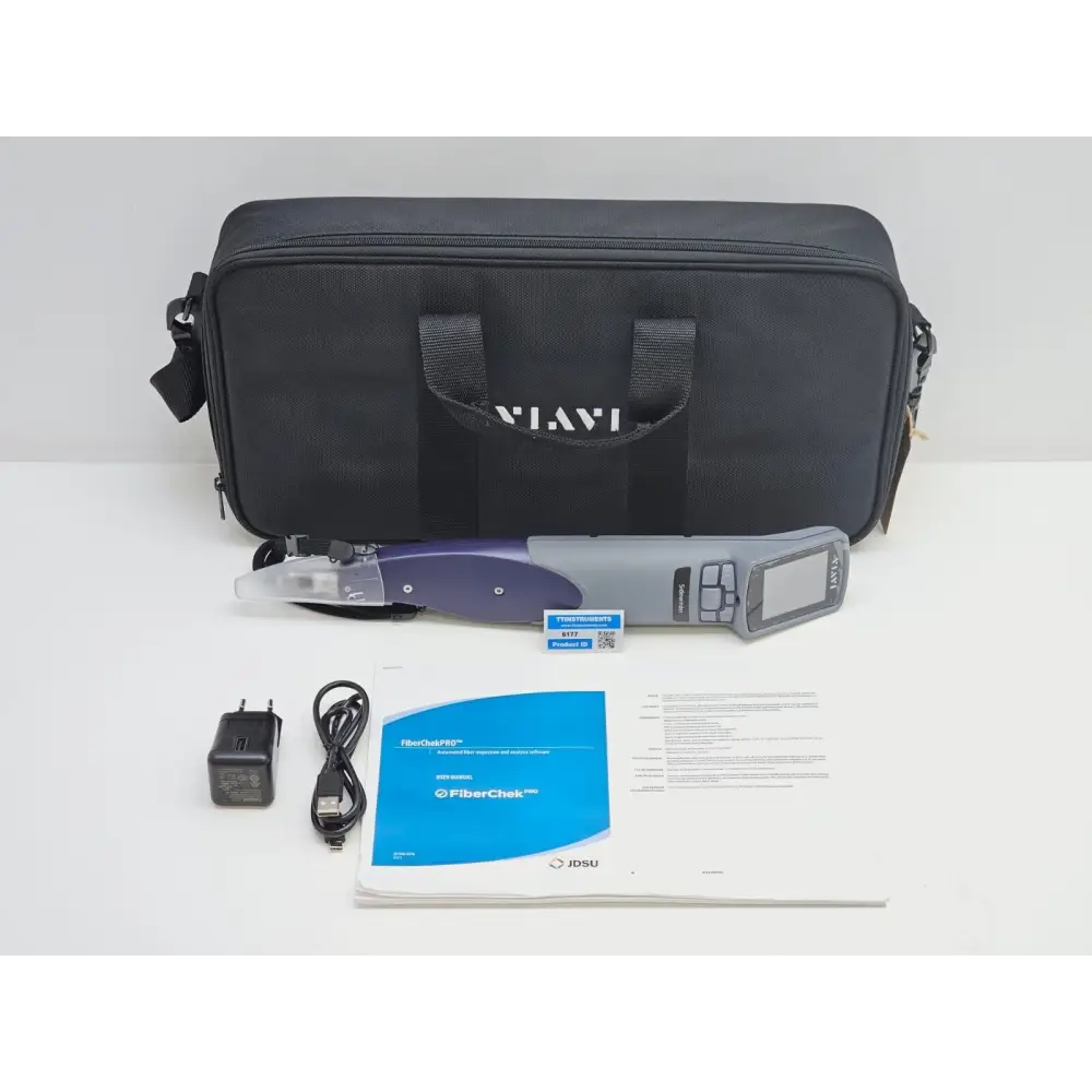 Viavi Sidewinder FiberChek MPO inspection probe scope 22120028 front view with integrated touchscreen display