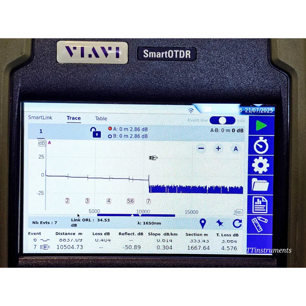 VIAVI SmartOTDR E118FA65 Handheld OTDR APC Live 1650nm18