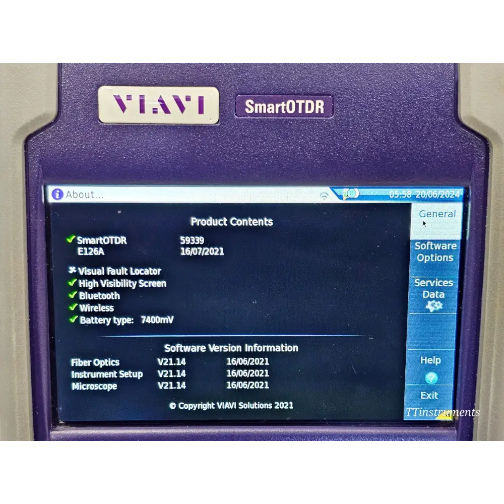 VIAVI SmartOTDR E126A Handheld OTDR APC 1310/1550 nm12