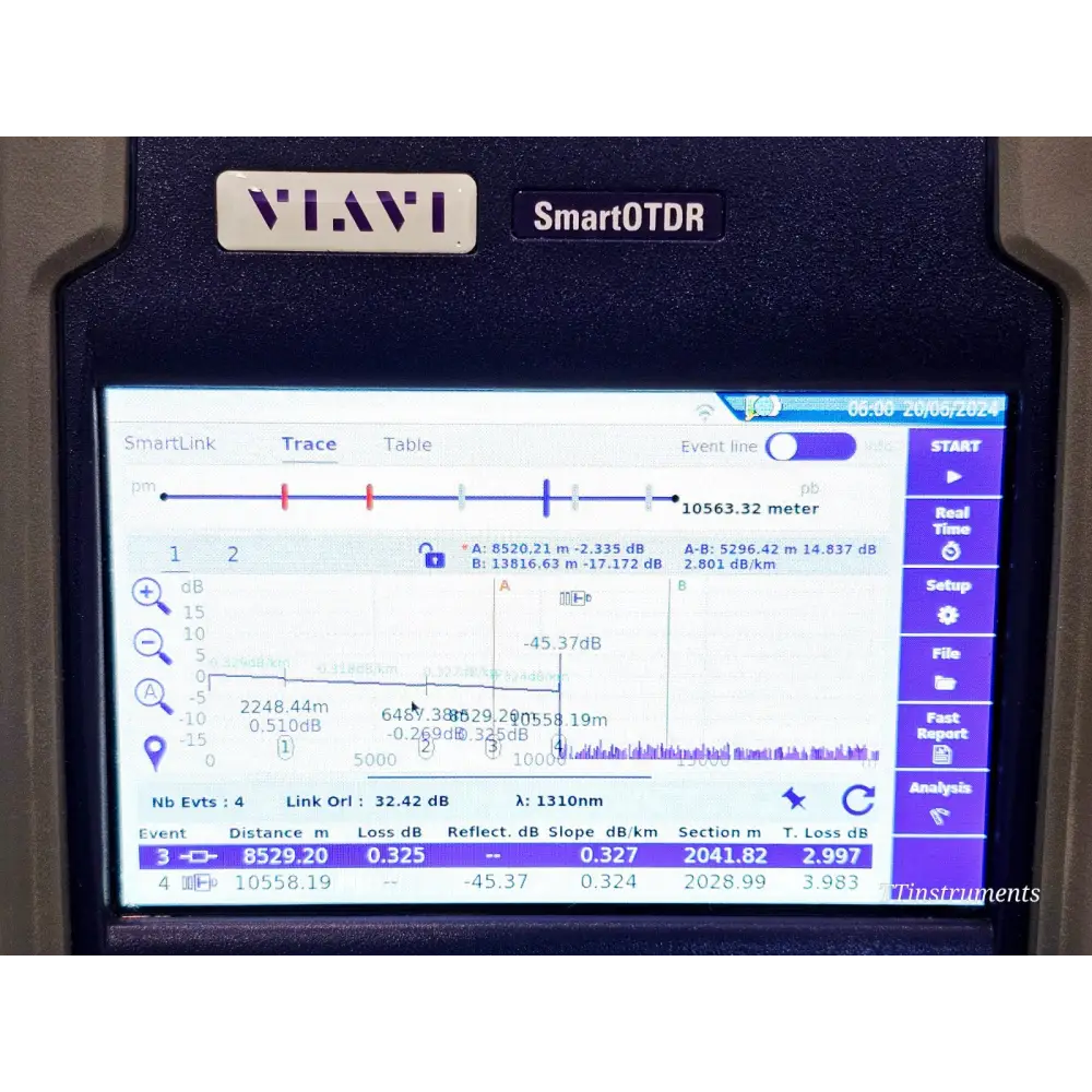 VIAVI SmartOTDR E126A Handheld OTDR APC 1310/1550 nm18