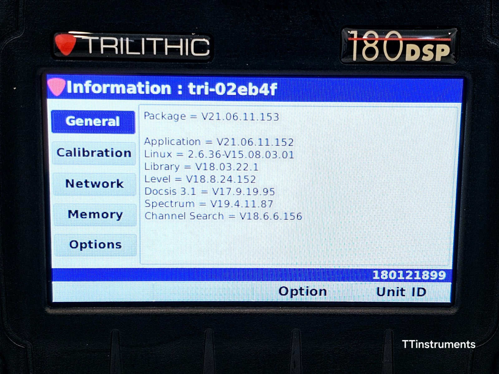 Viavi Trilithic 180 DSP Field Meter Forward Spectrum HUM DUAL RF 180DSP