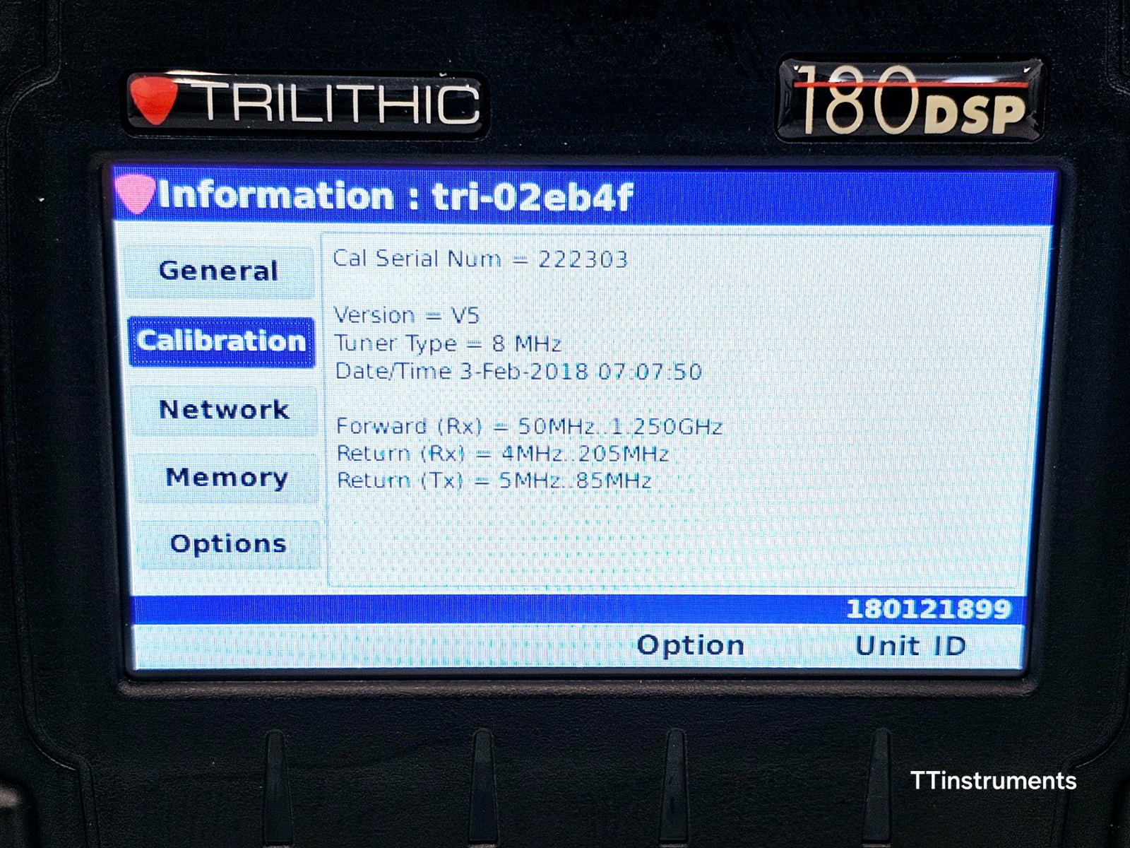 Viavi Trilithic 180 DSP Field Meter Forward Spectrum HUM DUAL RF 180DSP