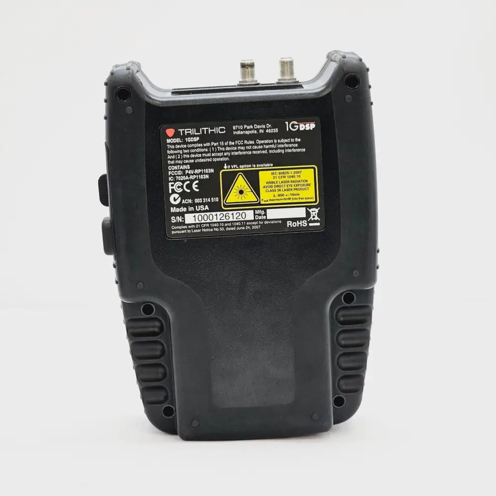 Trilithic 1G DSP screen showing return spectrum analysis 4 to 110 MHz