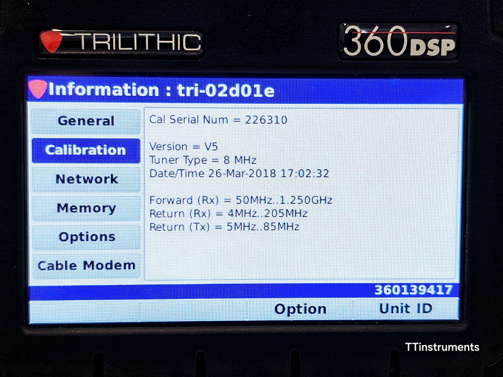 Viavi Trilithic 360 DSP Field Meter with Multiple Options 360DSP Docsis 3.1