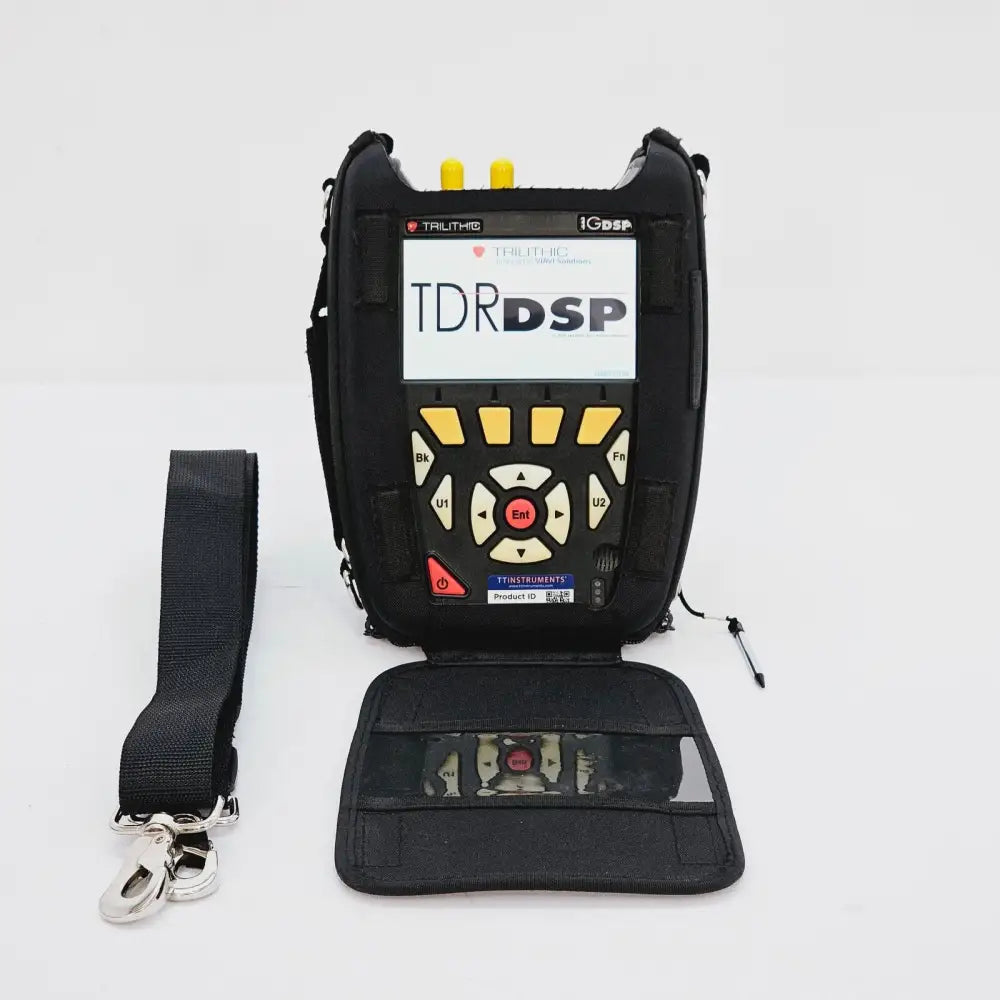 Viavi Trilithic TDR DSP meter showing main interface and controls