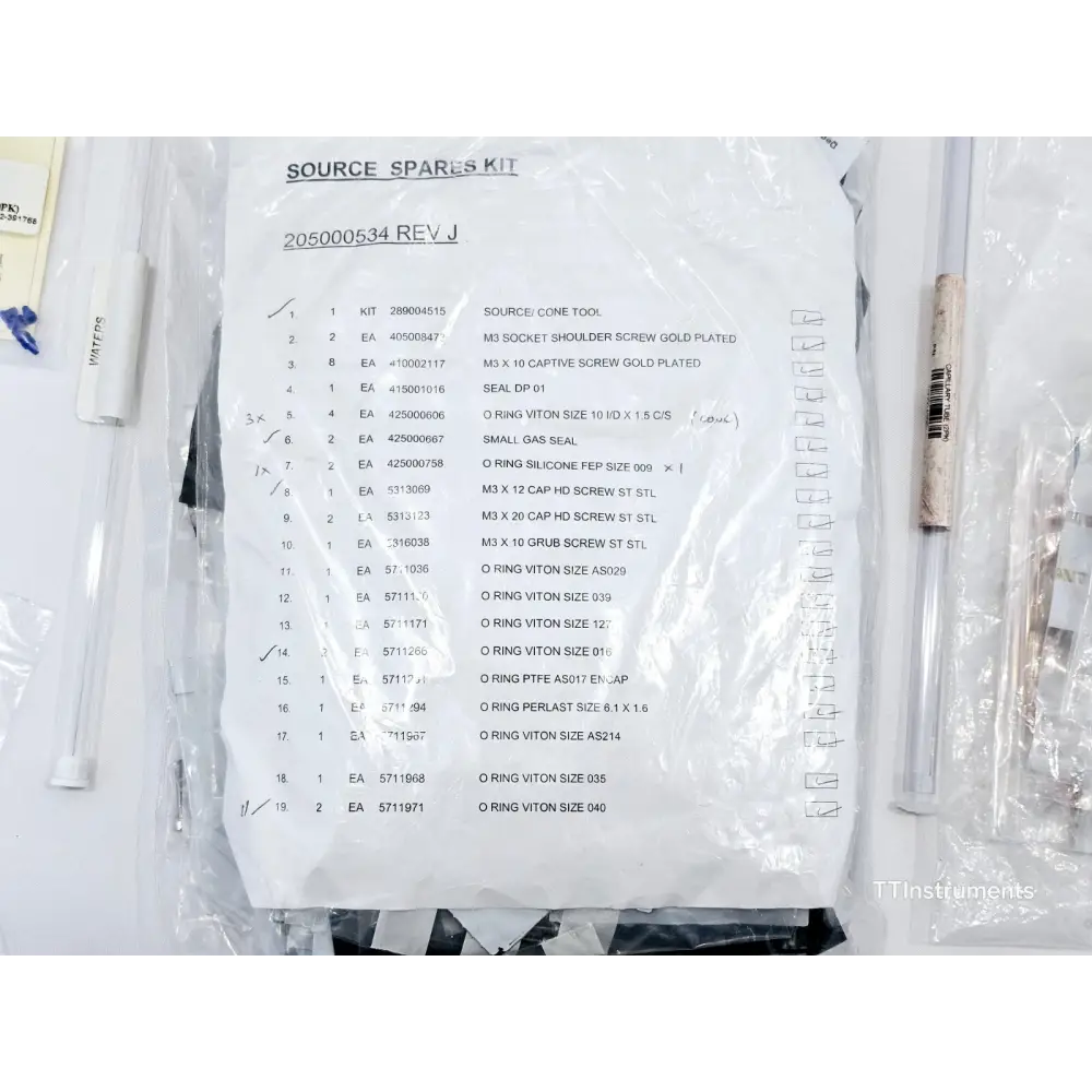 Waters Xevo TQ-S serial number and instrument label detail