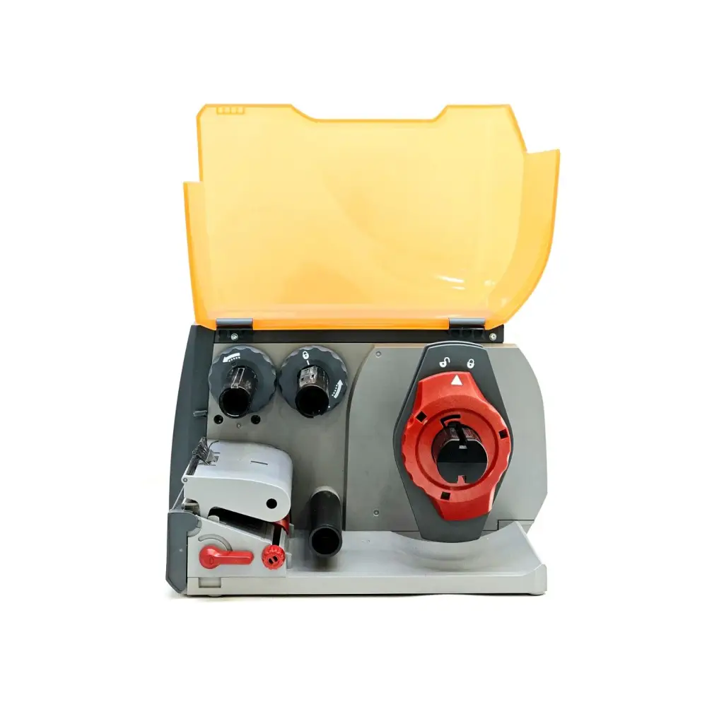 Weidmuller THM MMP MultiMark label printer top view showing media feed slot