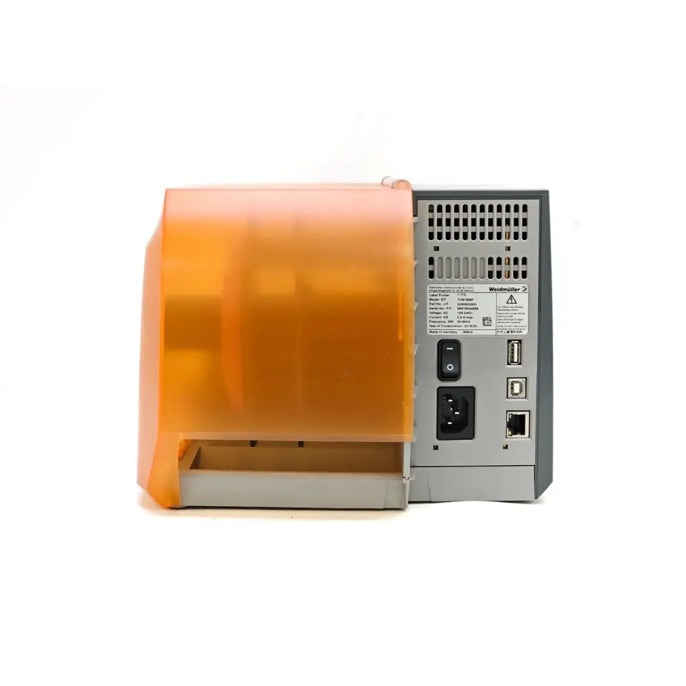 Weidmuller THM MMP MultiMark label printer rear panel and connectivity ports