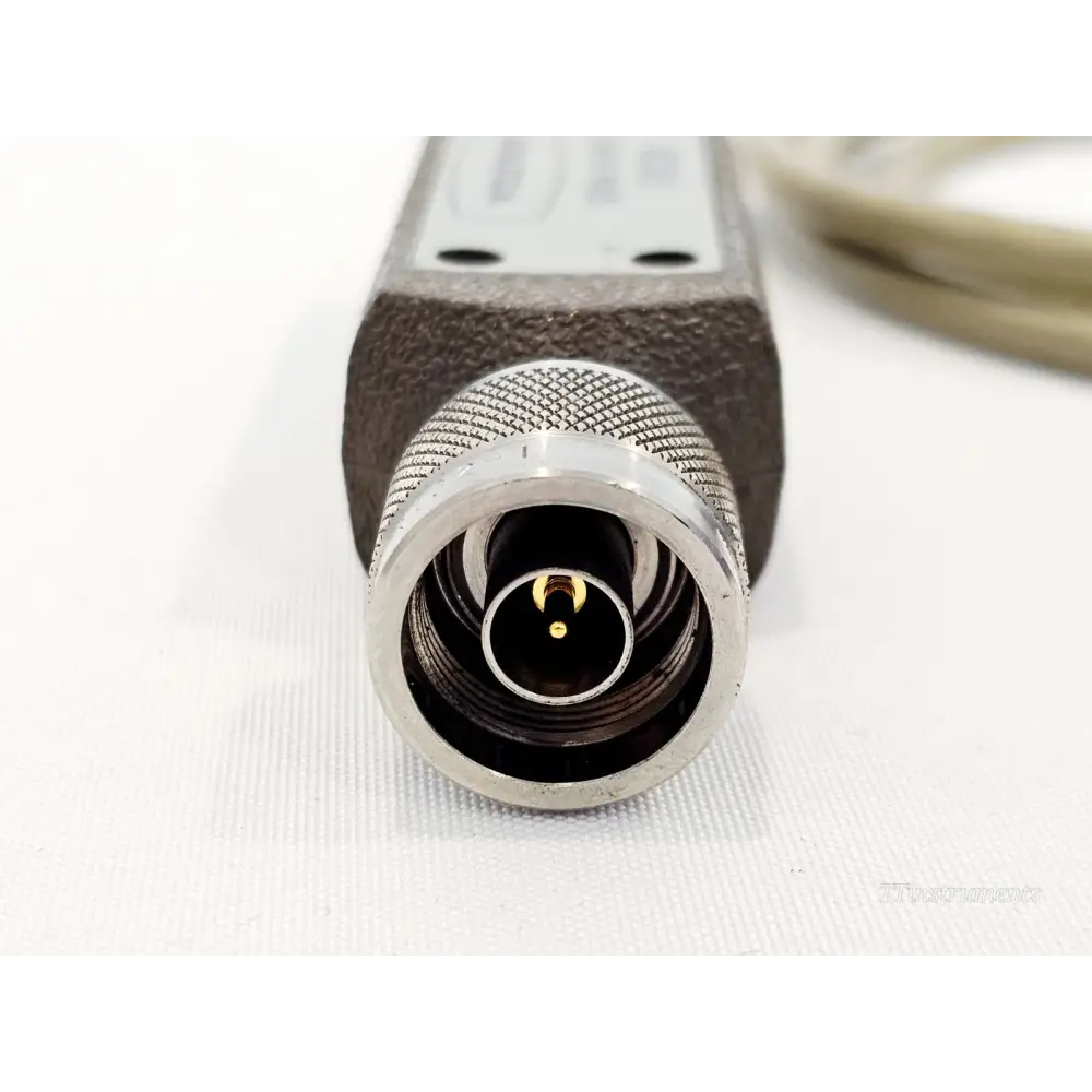 Wiltron 5400-71N50 RF Detector close-up of N-type male input connector with gold centre pin