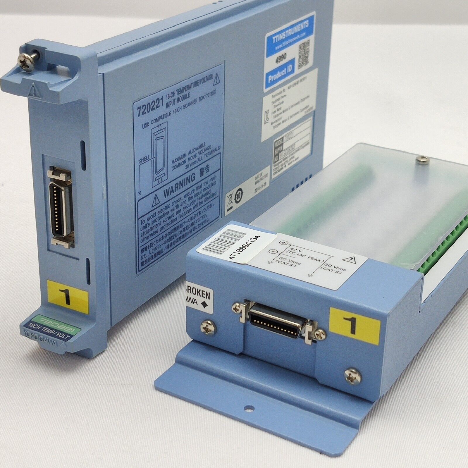 Yokogawa 720221 16-CH Temperature/Voltage Input Module w/ 701953 16-CH Scanner B