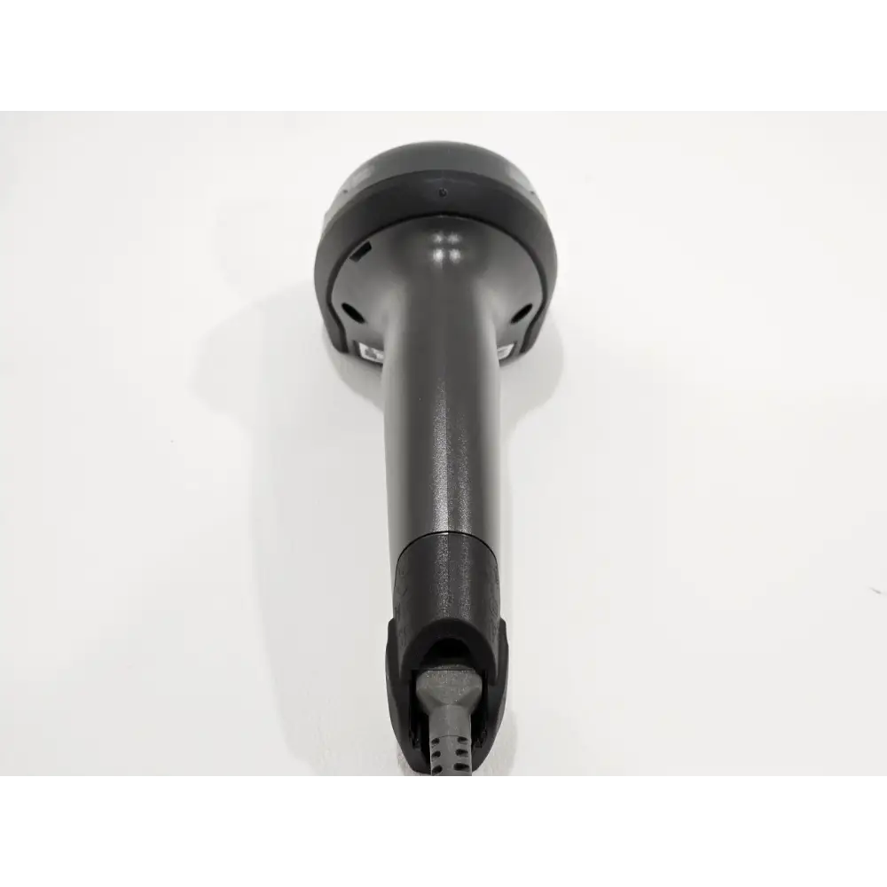 Zebra DS2208 scanner rear view showing USB cable connection point