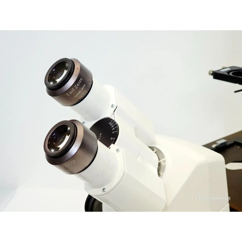 Zeiss AX10 microscope control panel and LED power indicator