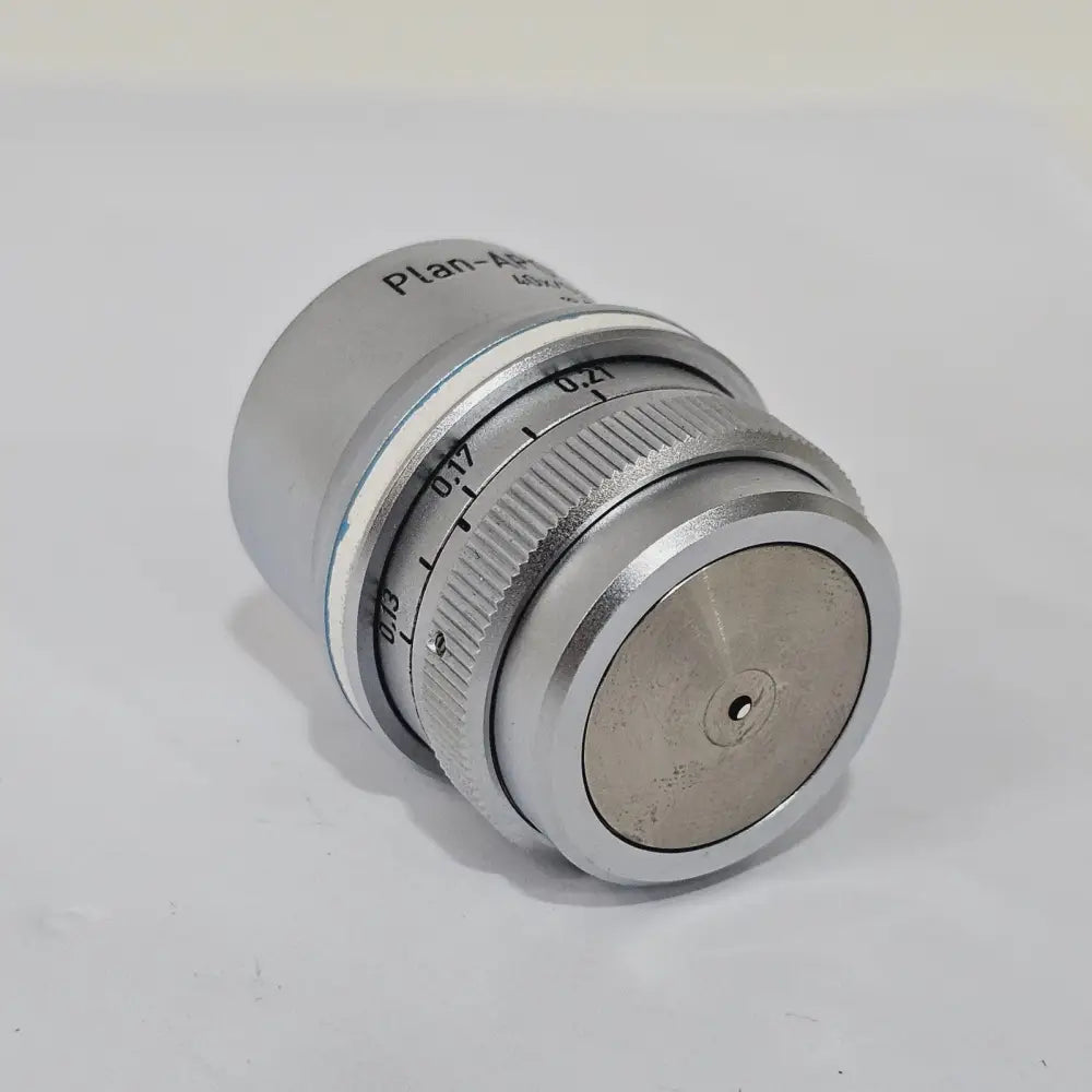 ZEISS Plan-Apochromat 40x/0.95 Korr objective top-down view showing correction collar scale from 0.13 to 0.21 mm