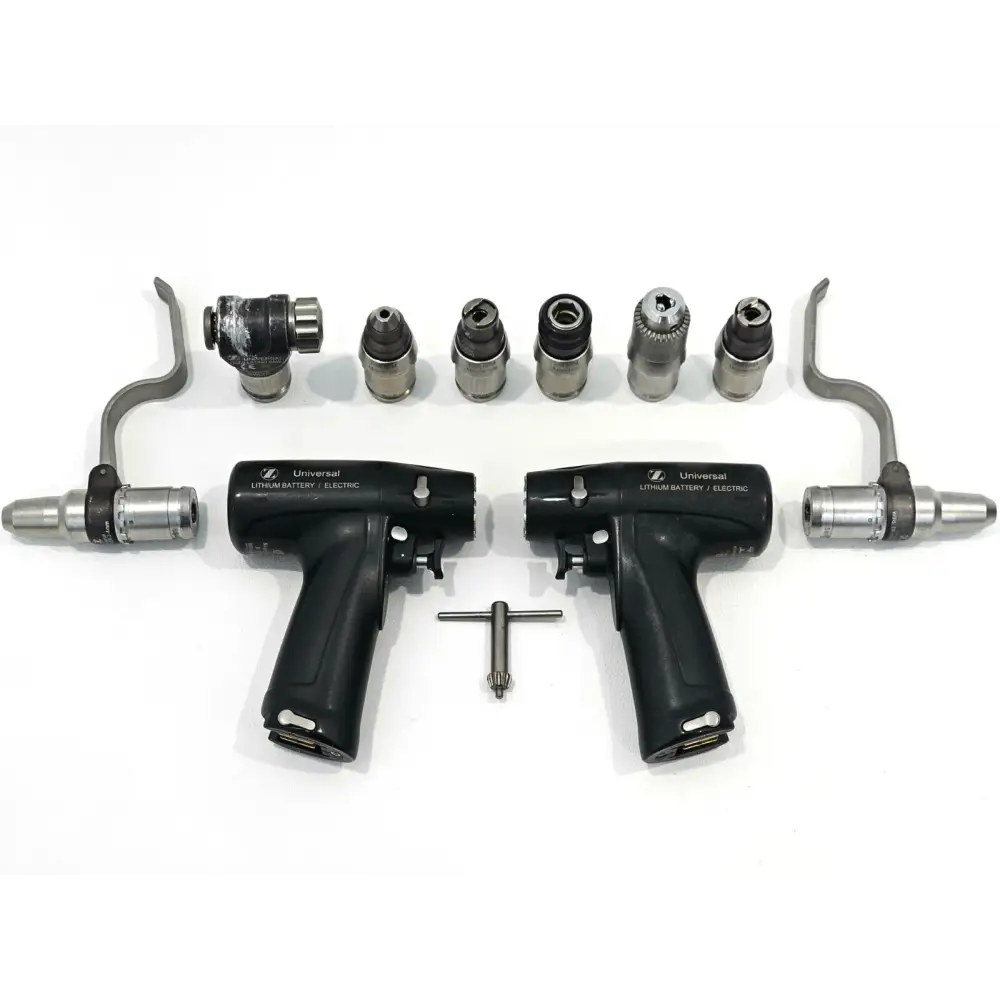 Zimmer Universal Power System Electric Handpieces With Case And Attachments