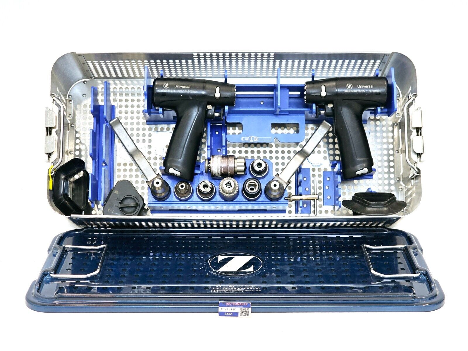 Zimmer Universal Power System Electric Handpieces With Case And Attachments