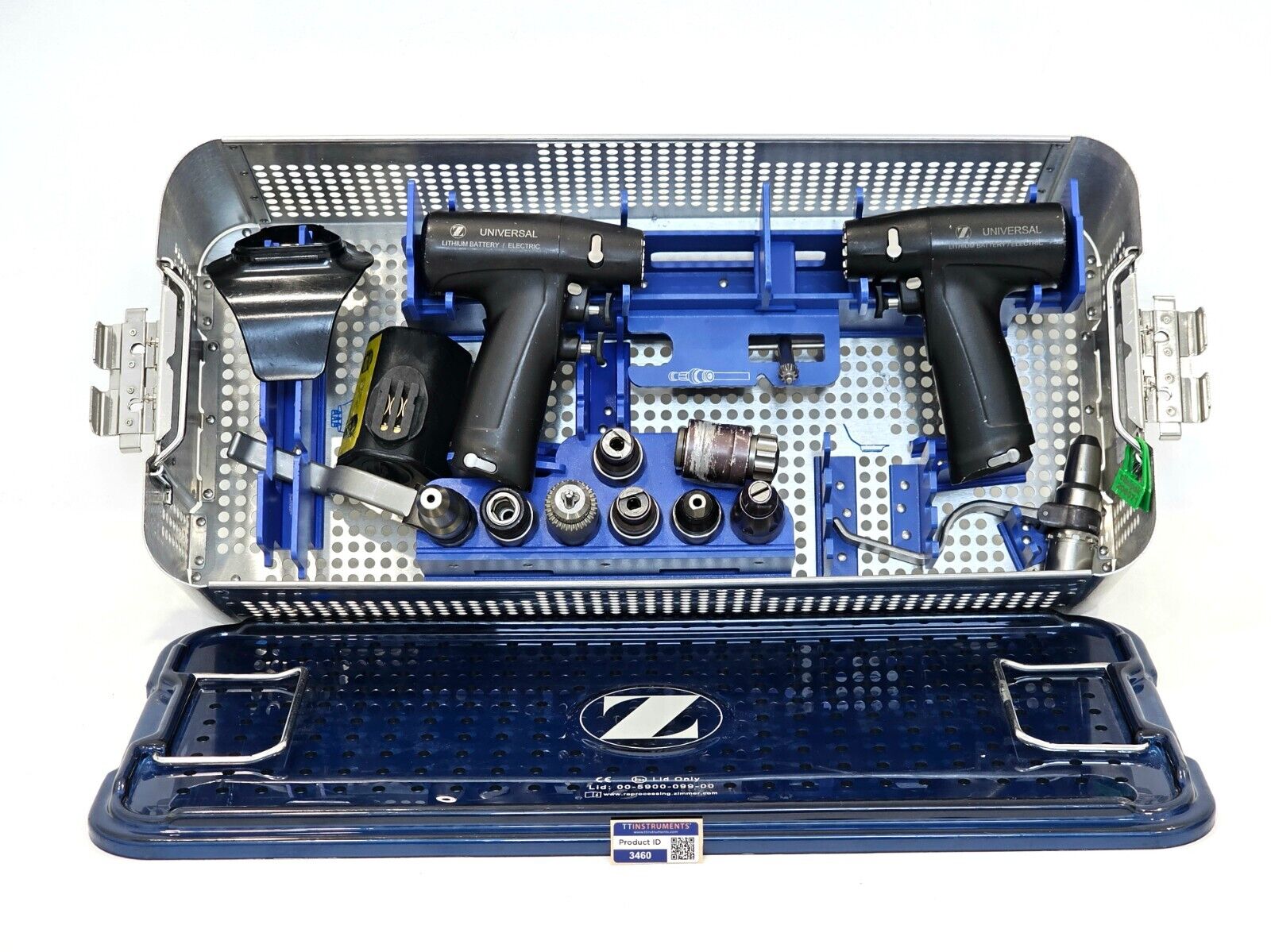Zimmer Universal Power System Electric Handpieces With Case And Attachments
