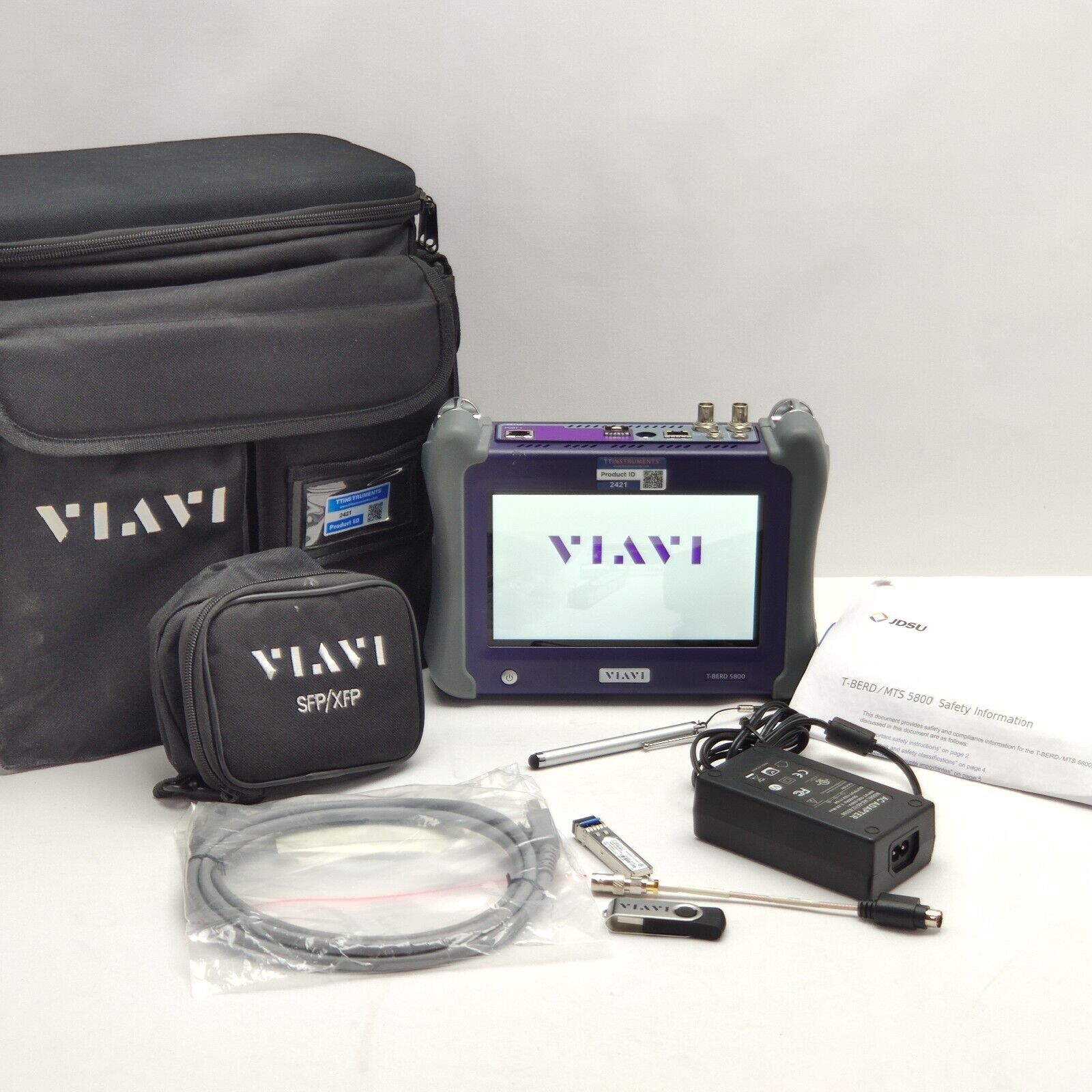Viavi JDSU MTS T-BERD 5800 V2 w/ 5811P Ethernet Tester 1GigE Optical Electrical