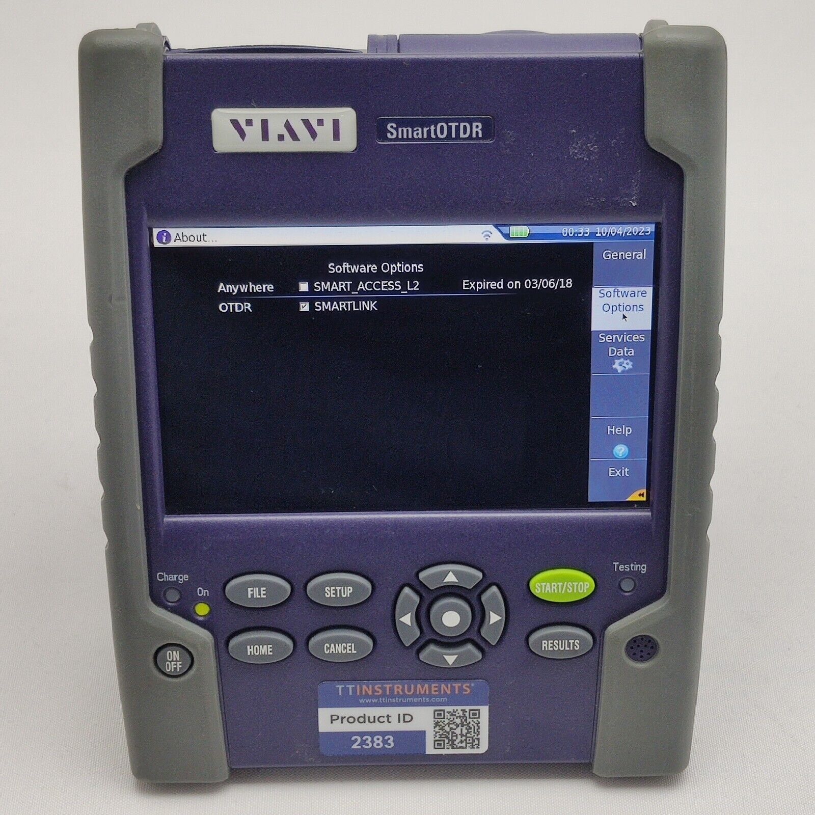 Viavi JDSU SmartOTDR E138FA65 1310/1550 & Filtered 1650 nm PON 37/35/32 dB PC