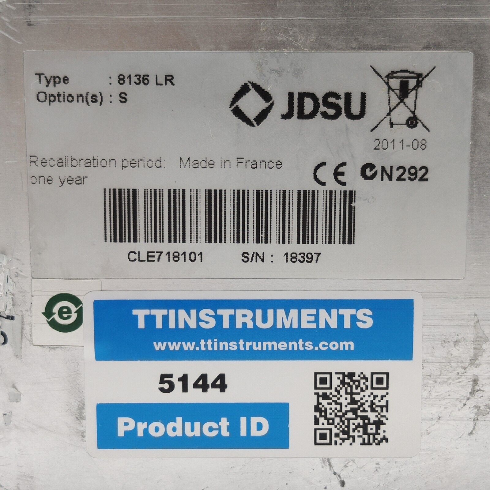 Viavi JDSU MTS 6000A 8136 LR SM OTDR 1310/1550/1625 nm 43/41/41 dB 380KM PC
